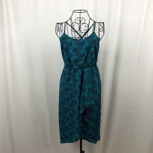 Daisy Fuentes paisley faux wrap dress